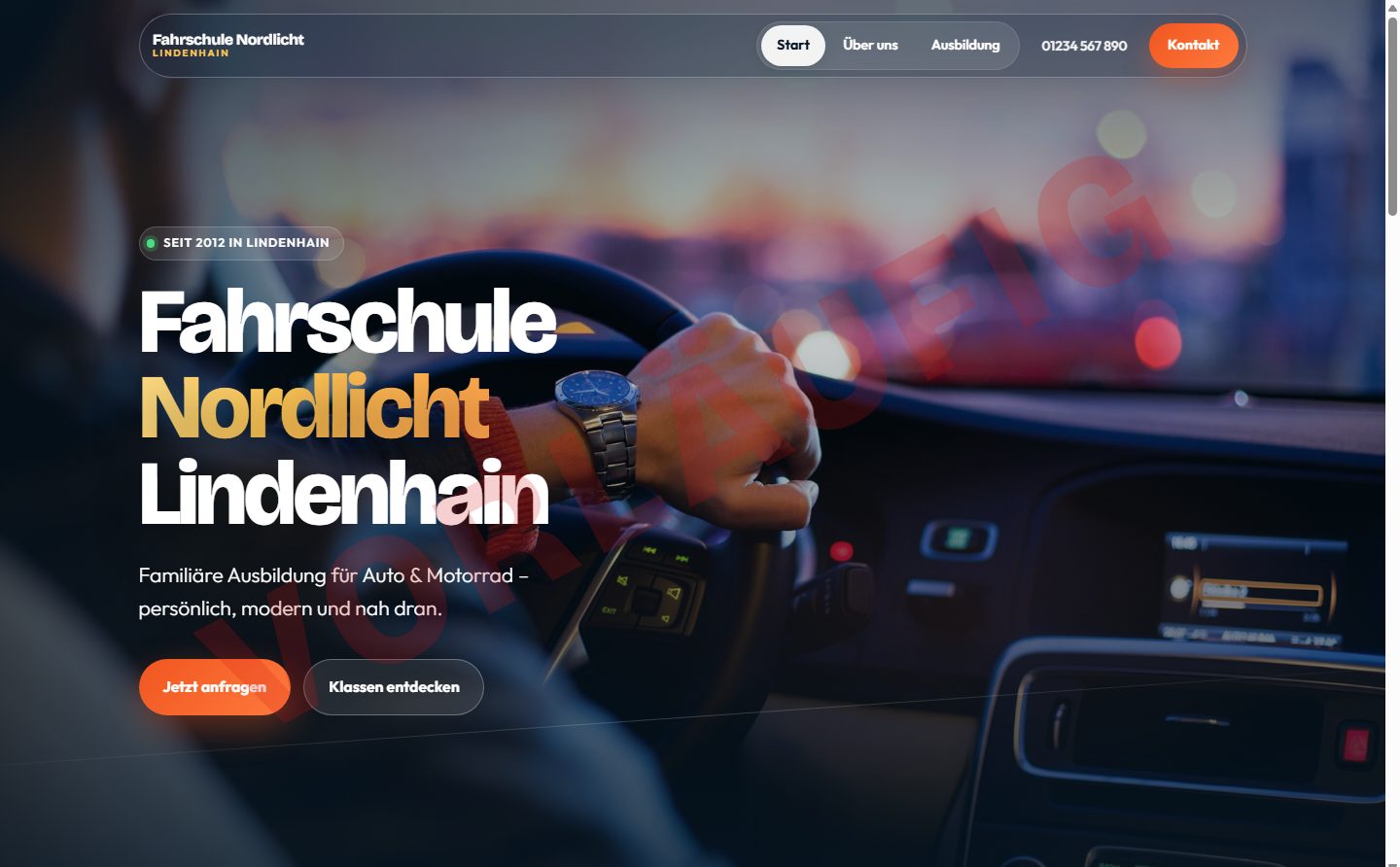 Vorschau der Musterseite Fahrschule Nordlicht Lindenhain